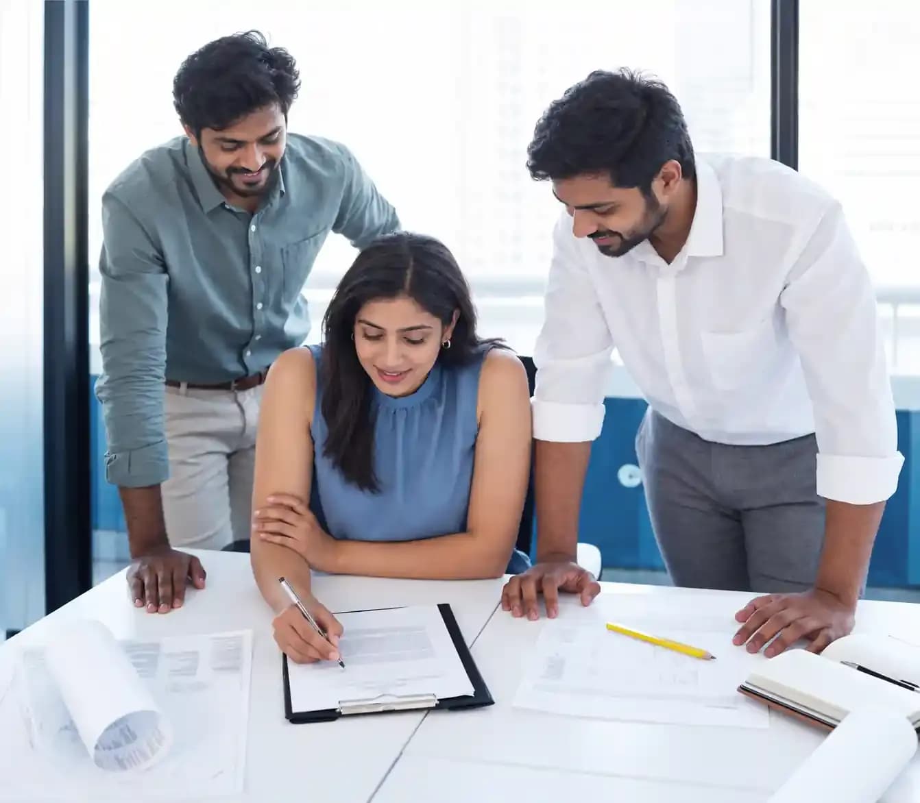 Digital Marketing team working on the project